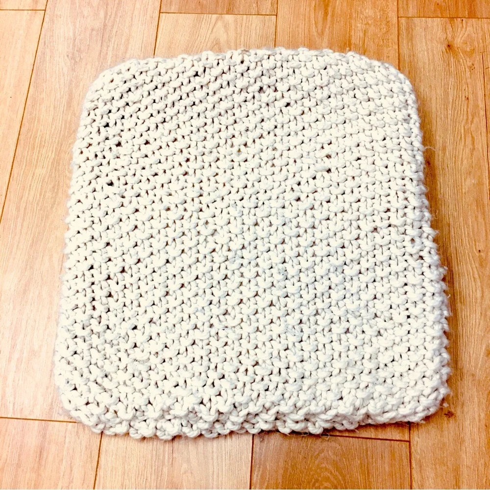 Nordstrom Sweater chunky knit cream pillow case cover sham cozy farmhouse boho